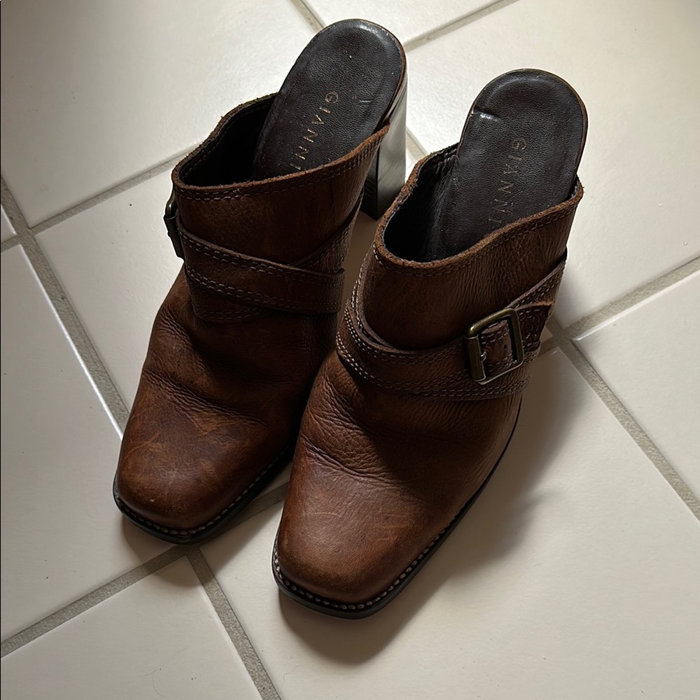 Gianni Bini Brown Heeled Boots